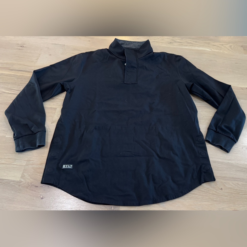 BYLT Premium Basics Elite+ Fairway Drop-Cut Pullover black gray size XXL